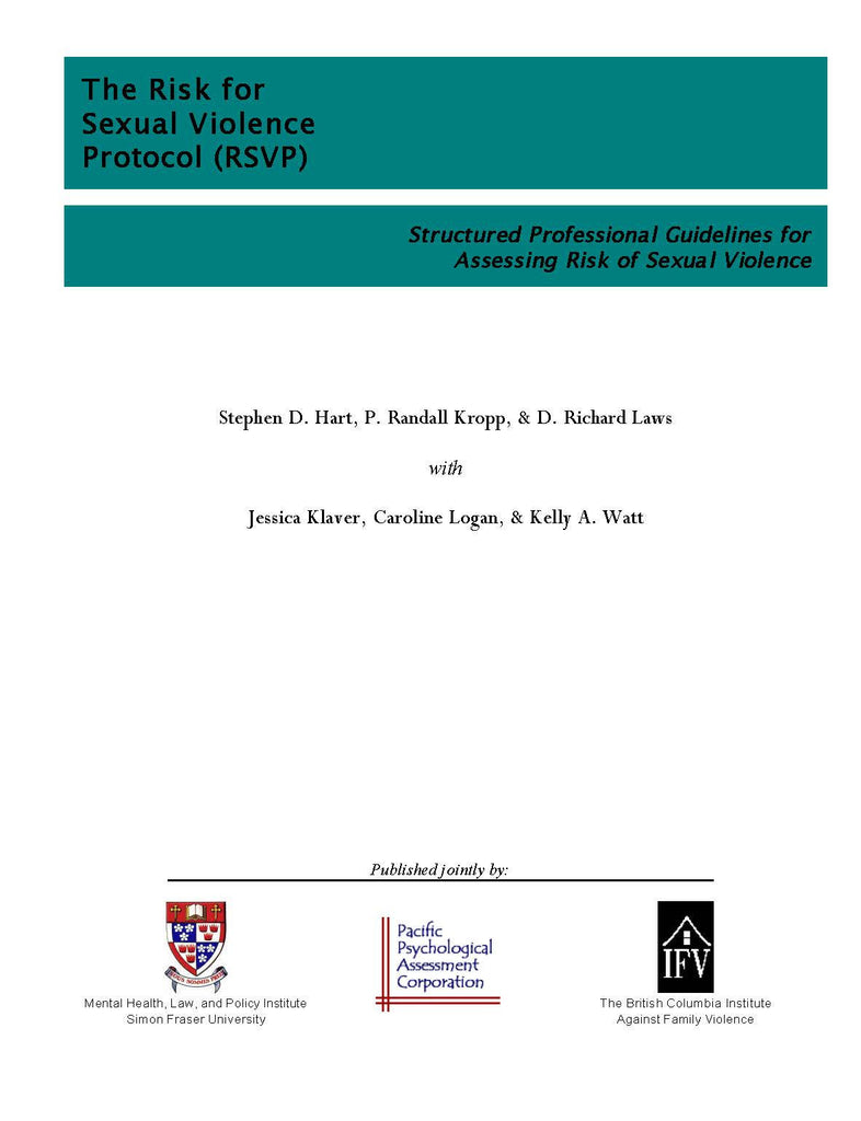 The Risk for Sexual Violence Protocol (RSVP) Manual